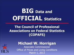 Big Data - Council of Professional Associations on Federal Statistics