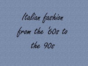 Italian fashion from the *60s to the 90s