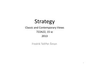 Strategy - Classic and Contemporary views