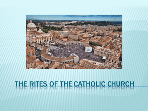 The Rites of the Catholic Church