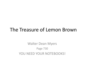 The Treasure of Lemon Brown powerpoint.