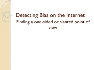 Detecting Bias on the Internet