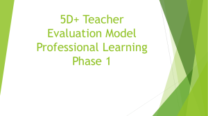 5D+ Teacher Evaluation Rubric PD - Reeths