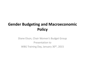 Gender Budgeting and Macroeconomic Policy