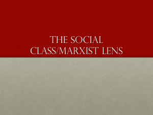 The Social Class/Marxist Lens