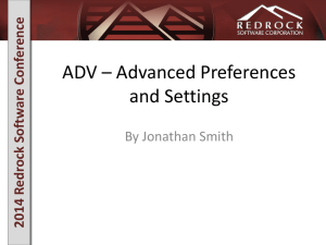 ADV * Advanced Preferences and Settings