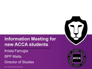 ACCA Orientation Meeting to New students