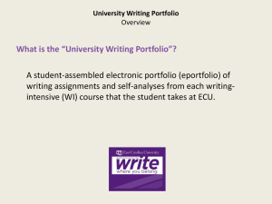 University Writing Portfolio