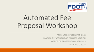 Automated Fee Proposal Presentation