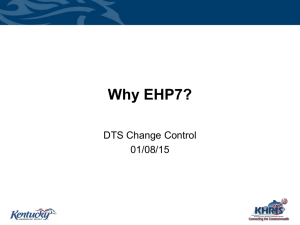Slides highlighting the justification for ERP 6.0 EhP7 presented to