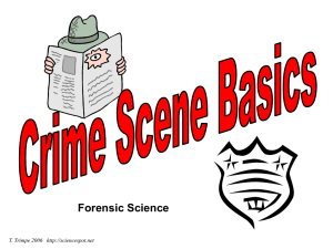 crime scene basics - Science2012-2013
