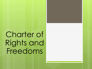 Charter of Rights and Freedoms Powerpoint