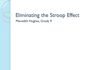 Eliminating the Stroop Effect