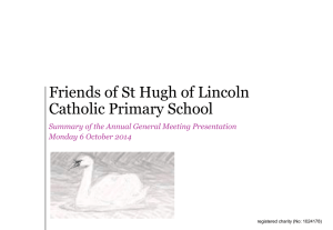 PowerPoint template - Saint Hugh of Lincoln Primary School
