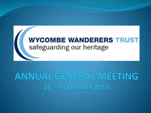 AGM 260215 - Wycombe Wanderers Trust