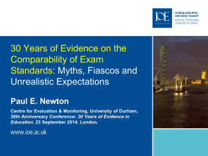 30 Years of Evidence on the Comparability of Exam Standards