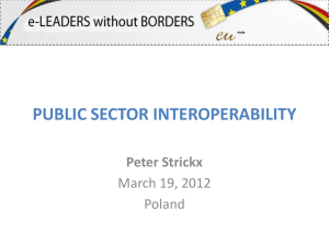 Public sector interoperability - P.Strickx