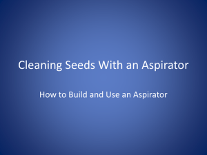 Cleaning Seed with an Aspirator