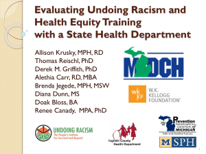 Evaluating Undoing Racism and Health Equity - PRIME