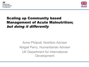 Scaling up Community based Management of Acute Malnutrition