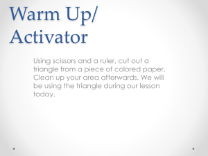 Warm Up/ Activator
