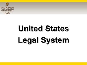 United States Legal System Three Branches of Government