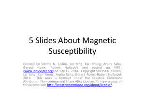 Five Slides About Magnetic Susceptibility