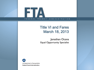 Title VI - New FTA Requirements and Best Practices