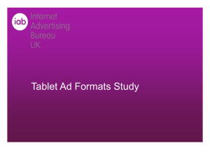 Tablet Ad Formats Study Summary