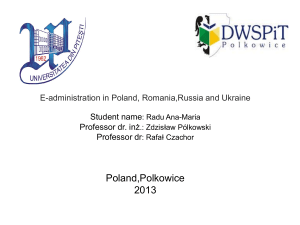 E-administration in Poland, Romania,Russia and Ukraine