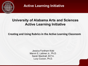 Creating and Using Rubrics in the Active Learning Classroom