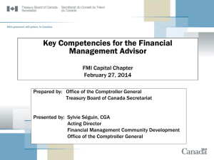 Key Competencies for the Financial Management Advisor