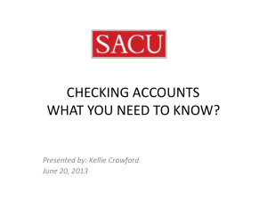 SACU Checking Presentation