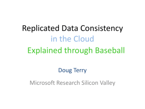 Replicated Data Consistency Explained through Baseball