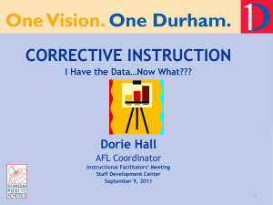 WHAT is Corrective Instruction? - DPS
