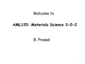 AML120: Materials Science 3-0-2
