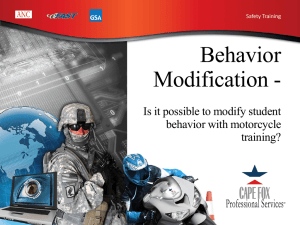 Is it possible to modify student behavior with motorcycle training