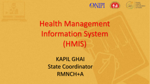 Presentation on Health Management Information System