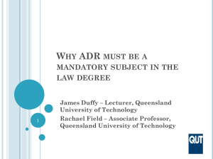 Why ADR must be a mandatory subject in the law
