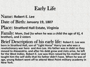 Biography Robert E. Lee Book Report