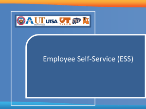 Employee Self-Service (ESS) - The University of Texas at Tyler
