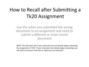 How to Recall an Assignment in Tk20
