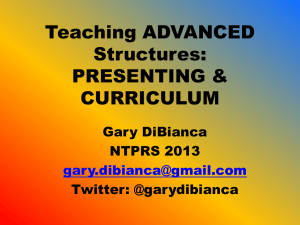 Teaching ADVANCED Structures