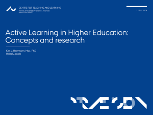 Active Learning in HE. Concepts and research