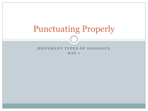 Punctuating Properly: Dialogue
