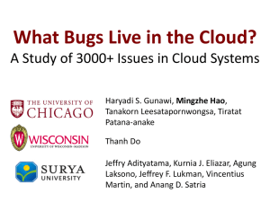 What Bugs Live in the Cloud? A Study of 3000+ Issues in