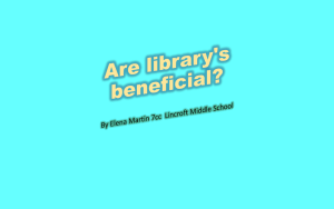 Are library`s beneficial?