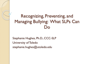 Recognizing, Preventing, and Managing Bullying