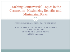 Teaching Controversial Topics in the Classroom 2