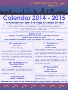 Calendar 2014 - 2015 - London Psychodrama Network